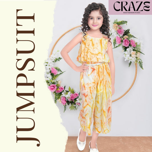Yellow Dye Pleated Jumpsuit - Craze Fashion Studio